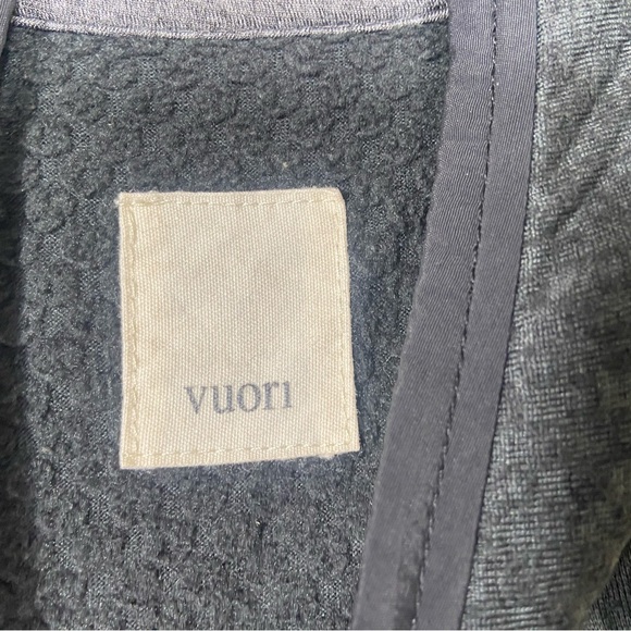 Vuori Jacket Mens Large Gray Geo Performance Fleece Zip Up Lightweight Athletic - Picture 3 of 7